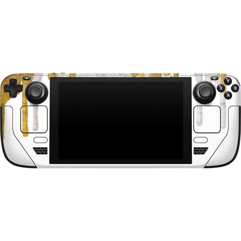 Paint Splatter Gold Steam Deck Handheld Gaming Computer Skin